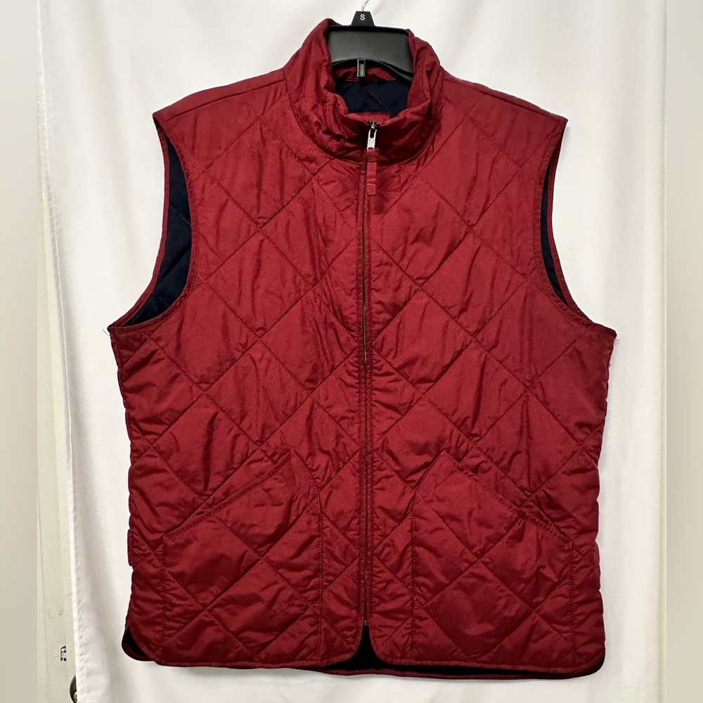 J. Crew Maroon Puffer Vest Jacket Size L
